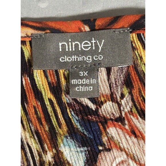 Ninety Autumn Animal Print & Floral Pullover Tunic Top Plus 3X Whimsical Fairy - Picture 7 of 9